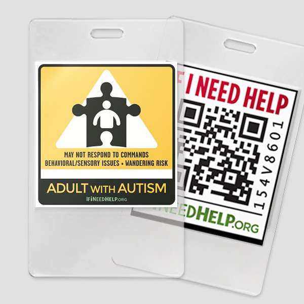 Adult with Autism laminated